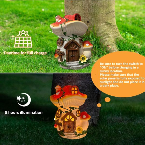 TENHSOP Garden mushroom house decoration ornaments, outdoor commemorative garden decoration gifts Cheap