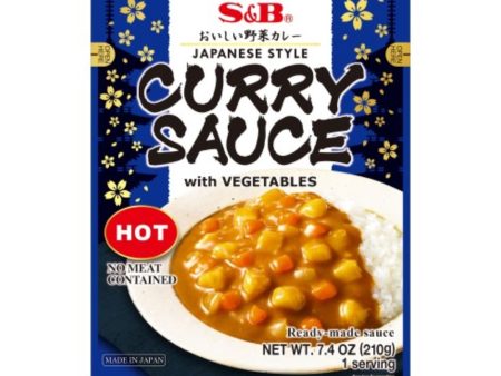 S&B JAPANESE CURRY SAUCE WITH VEGETABLES 210G (HOT) Online now