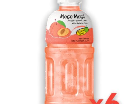 MOGU MOGU PEACH FLAVOUR NATA DE COCO DRINK, Pack of 6 For Sale