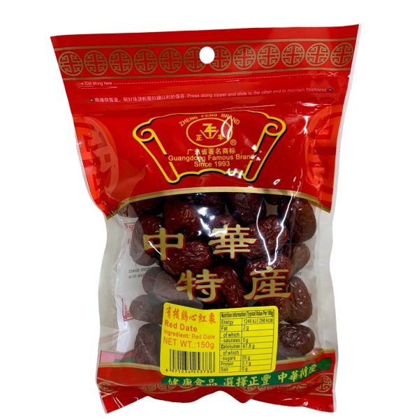 ZHENG FENG RED DATES 150G 正豐有核雞心紅棗 For Discount