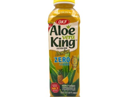 OKF PINEAPPLE ZERO SUGAR ALOE VERA DRINK 500ML For Sale