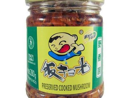 FANSAOGUANG PRESERVED COOKED MUSHROOM 280G 饭扫光家常野香菌 Discount