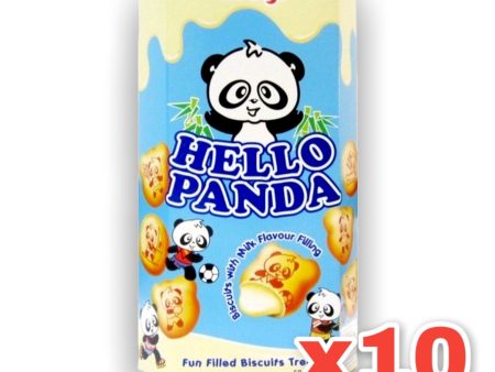 MEIJI HELLO PANDA MILK CREAM BISCUIT, Case of 10 Supply