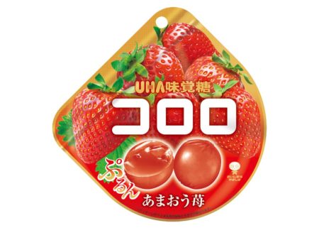 UHA STRAWBERRY KORORO GUMMY CANDY 52G Cheap