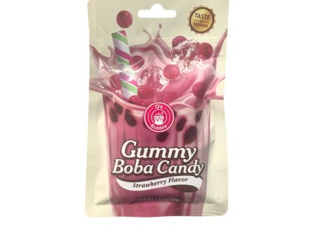 O S BUBBLE STRAWBERRY GUMMY BOBA CANDY 50G Discount