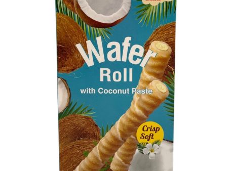 WAFER ROLL COCONUT PASTE FLAVOUR 54G 椰子味蛋卷 Discount