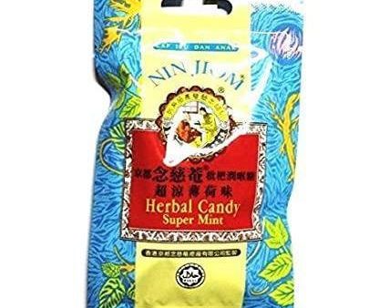 NIN JIOM HERBAL CANDY SACHET SUPERMINT 念慈菴枇杷潤喉糖(袋)薄荷 20G For Sale