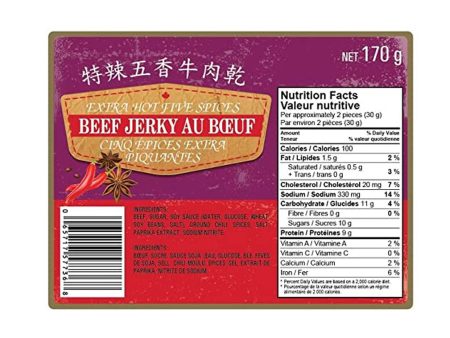 Sco Extra Hot Five Spices Beef Jerky Discount