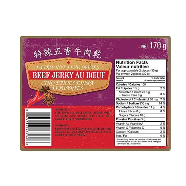 Sco Extra Hot Five Spices Beef Jerky Discount