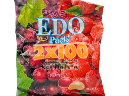 EDO LYCHEE & GRAPE GUMMY 120G on Sale