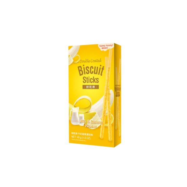 MILK & BANANA DOUBLE COATED BISCUIT STICKS 60G Online