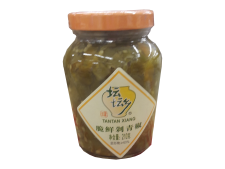 TANTAN XIANG CHOPPED CRISP GREEN CHILLI 210G 壇壇鄉脆鮮剁青椒 Supply