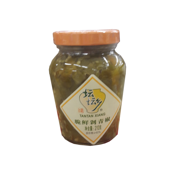 TANTAN XIANG CHOPPED CRISP GREEN CHILLI 210G 壇壇鄉脆鮮剁青椒 Supply