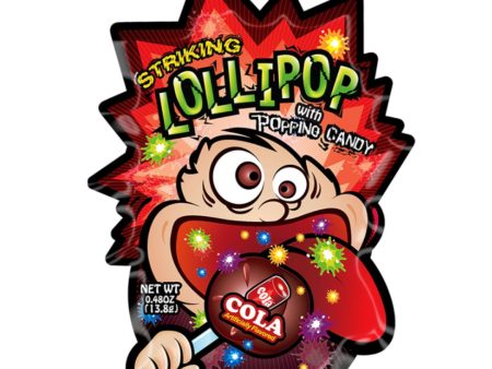 STRIKING COLA LOLLIPOP WITH POPPING CANDY 13.8G For Sale