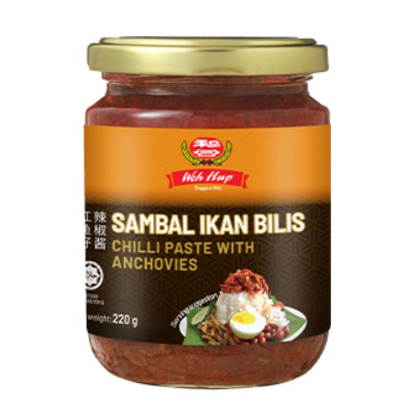 WOH HUP HALAL SAMBAL IKAN BILIS 220G 和合江刀仔辣椒醬 For Discount